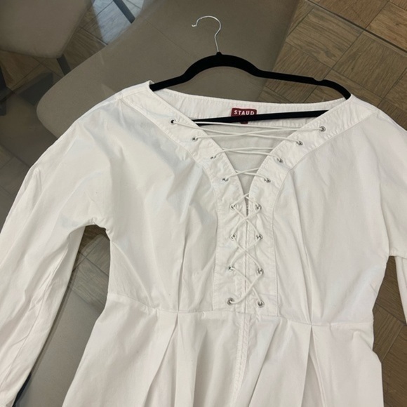 STAUD Monroe Lace-Up Top Size 10 - Picture 8 of 12